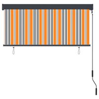 Rolgordijn voor buiten 140x250 cm geel en blauw 4