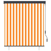 Rolgordijn voor buiten 140x250 cm wit en oranje 2