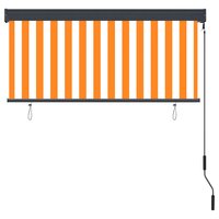 Rolgordijn voor buiten 140x250 cm wit en oranje 4