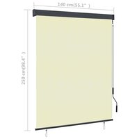 Rolgordijn voor buiten 140x250 cm cr&egrave;me 8