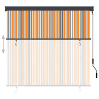 Rolgordijn voor buiten 160x250 cm geel en blauw 3