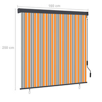 Rolgordijn voor buiten 160x250 cm geel en blauw 8