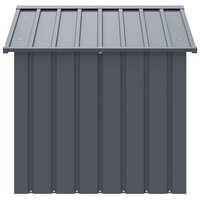 Hondenhok met dak 117x103x102 cm gegalvaniseerd staal zwart 4