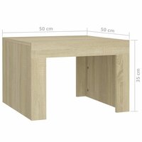 Salontafel 50x50x35 cm bewerkt hout sonoma eikenkleurig 7