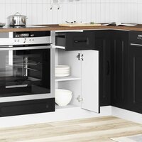 Keuken onderkast Kalmar bewerkt hout zwart 3