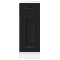 Keuken onderkast Kalmar bewerkt hout zwart 4