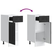 Keuken onderkast Kalmar bewerkt hout zwart 8