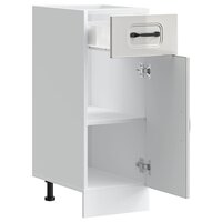 Keuken onderkast Kalmar bewerkt hout hoogglans wit 5