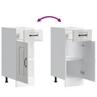 Keuken onderkast Kalmar bewerkt hout hoogglans wit 8