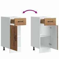 Keuken onderkast Kalmar bewerkt hout oud houtkleurig 8