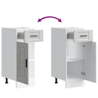 Keuken onderkast &quot;Porto&quot; bewerkt hout betongrijs 9