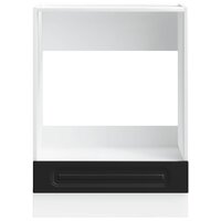 Ovenkast Kalmar bewerkt hout zwart 4