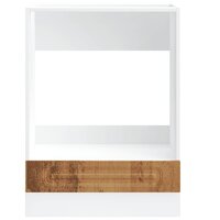 Ovenkast Kalmar bewerkt hout oud houtkleurig 4