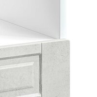 Ovenkast &quot;Porto&quot; bewerkt hout betongrijs 8