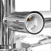 Plafondlamp met acryl kristallen bladarmen voor 5xE14 wit 5