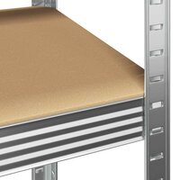 Opbergrek 5-laags staal en bewerkt hout grijs 7