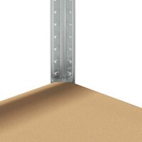 Opbergrek 5-laags staal en bewerkt hout grijs 8