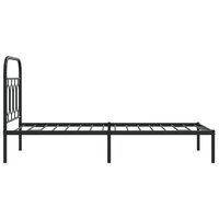Bedframe met hoofdbord metaal zwart 80x200 cm 5