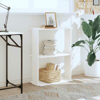 Boekenkast 3-laags 60x30x80 cm bewerkt hout wit 3