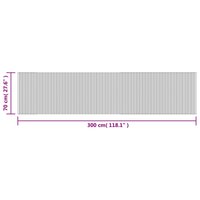 Vloerkleed rechthoekig 70x300 cm bamboe grijs 8