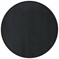 Vloerkleed rond 100 cm bamboe zwart 2