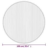 Vloerkleed rond 100 cm bamboe zwart 8