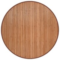 Vloerkleed rond 100 cm bamboe naturel 2
