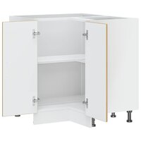 Keuken hoekonderkast &quot;Porto&quot; bewerkt hout artisanaal eikenkleur 6