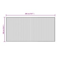 Vloerkleed rechthoekig 100x200 cm bamboe lichtnaturel 8