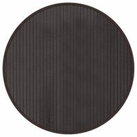 Vloerkleed rond 60 cm bamboe donkerbruin 2