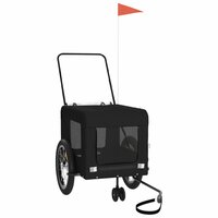 Hondenfietstrailer oxford stof en ijzer zwart 4
