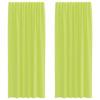 Gordijnen voile met roedezakken 2 st appelgroen 2