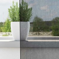 Gordijnen voile met roedezakken 2 st zwart 3