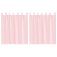 Gordijnen voile met roedezakken 2 st lichtroze 2