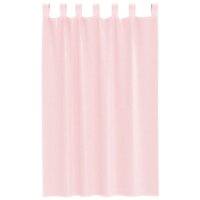 Gordijnen voile met roedezakken 2 st lichtroze 4