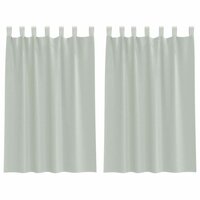 Gordijnen voile met roedezakken 2 st lichtgrijs 2