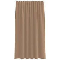 Gordijnen voile met roedezakken 2 st lichtbruin 4