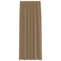 Gordijnen voile met roedezakken 2 st lichtbruin 4