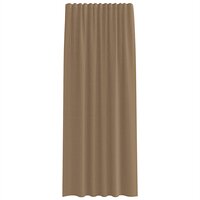 Gordijnen voile met roedezakken 2 st lichtbruin 4