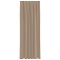 Gordijnen voile met roedezakken 2 st lichtbruin 4