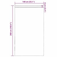 Gordijnen voile met roedezakken 2 st lichtbruin 9