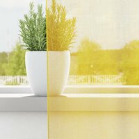 Gordijnen voile met roedezakken 2 st geel 3