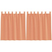 Voile gordijnen met roedezakken 2 st terracotta 2