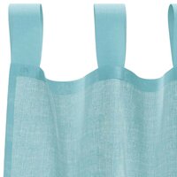 Gordijnen voile met roedezakken 2 st turkoois 5
