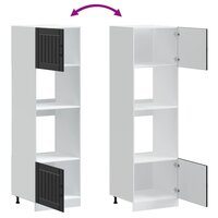 Ovenkasten 2 st Lucca bewerkt hout zwart 8