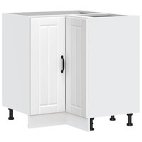 Keuken hoekonderkast Lucca bewerkt hout wit 2