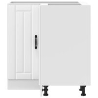 Keuken hoekonderkast Lucca bewerkt hout wit 5