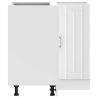 Keuken hoekonderkast Lucca bewerkt hout wit 7