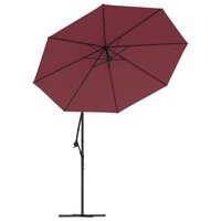 Vervangingsdoek voor zweefparasol 350 cm bordeauxrood 4