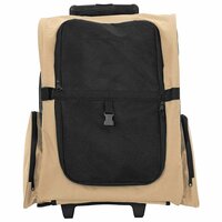 Huisdierentrolley 3-in-1 48x32x57 cm oxford stof zandkleurig 3